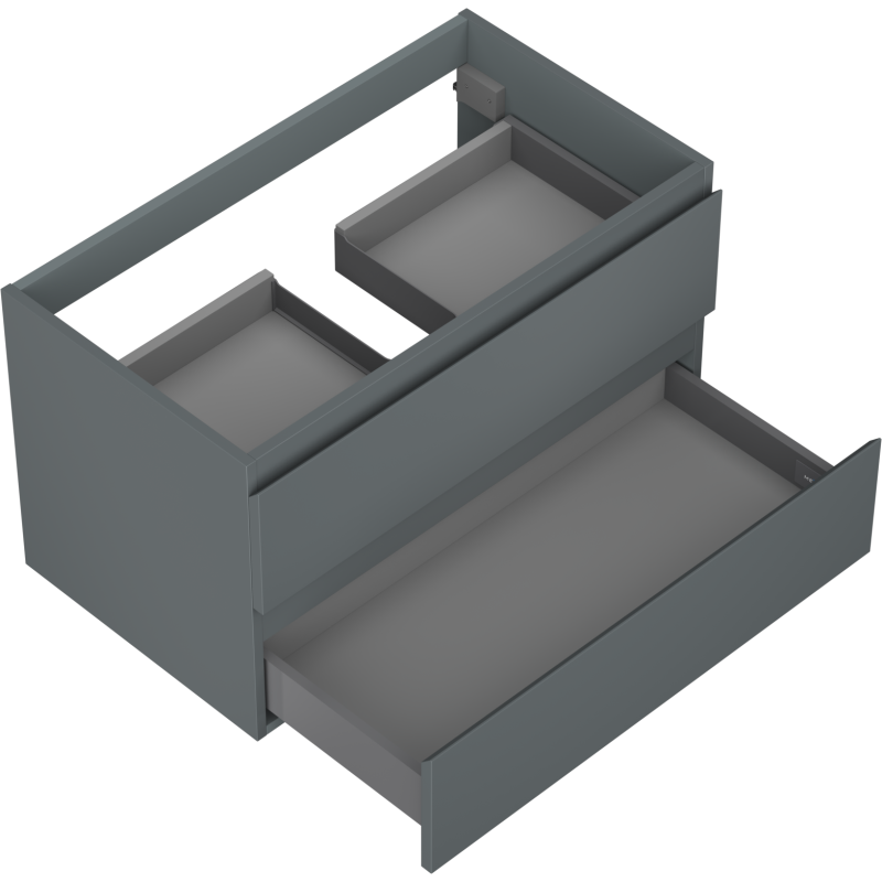 Mexen Orio mueble de baño para lavabo 80 cm, 2 cajones, grafito mate - 91A10-08047-2-BFF66