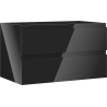Mexen Orio Badezimmerspiegelunterschrank 80 cm, 2 Schubladen, schwarz glänzend - 91A10-08047-2-BFF70