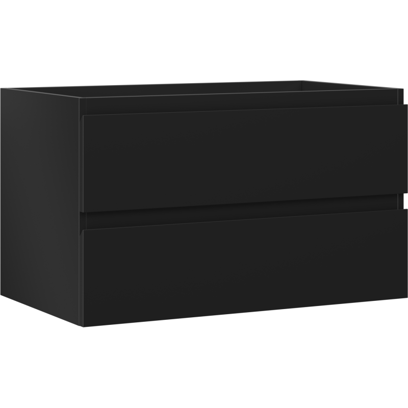 Mexen Orio Badezimmerschrank 80 cm, 2 Schubladen, schwarz matt - 91A10-08047-2-BFF71