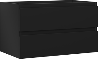 Mexen Orio bathroom cabinet 80 cm, 2 drawers, black matte - 91A10-08047-2-BFF71