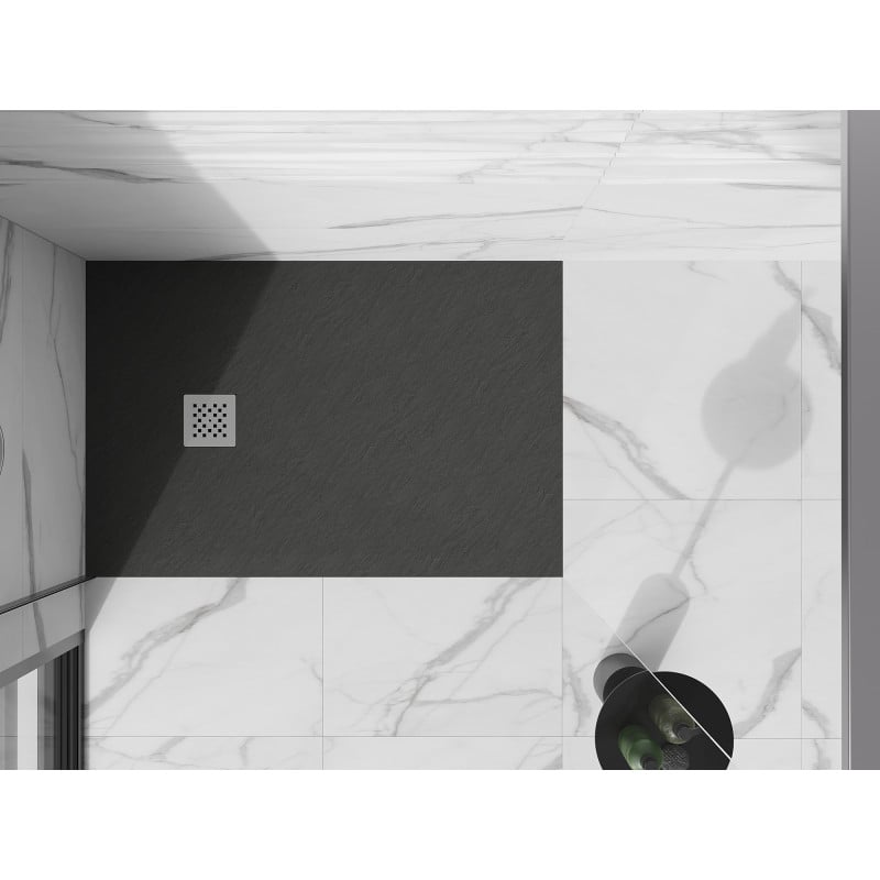 Mexen Stone+ brodzik kompozytowy prostokątny 90 x 70 cm, antracyt - 44717090