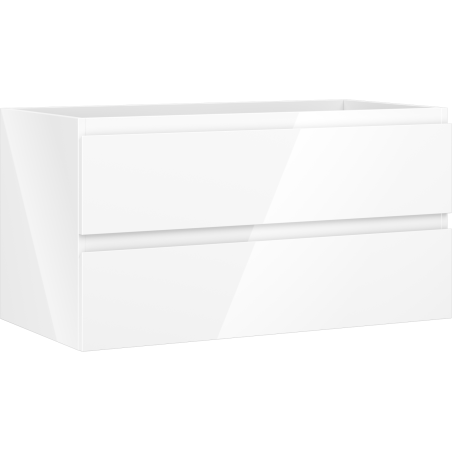 Mexen Orio Badezimmerschrank unter Waschbecken 90 cm, 2 Schubladen, weiß glänzend - 91A10-09047-2-BFF00