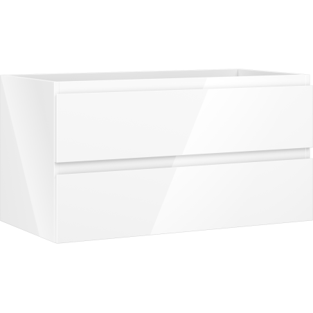 Mexen Orio bathroom cabinet under-sink 90 cm, 2 drawers, white gloss - 91A10-09047-2-BFF00