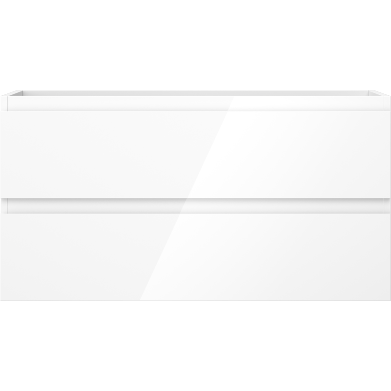 Mexen Orio bathroom cabinet under-sink 90 cm, 2 drawers, white gloss - 91A10-09047-2-BFF00