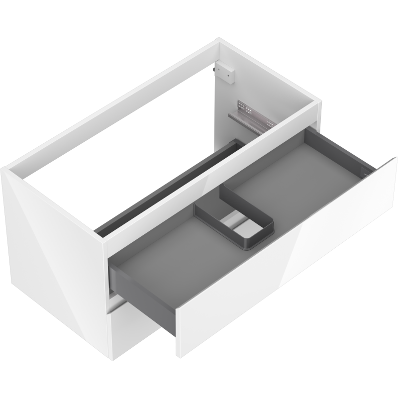 Mexen Orio bathroom cabinet under-sink 90 cm, 2 drawers, white gloss - 91A10-09047-2-BFF00