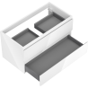 Mexen Orio mueble de baño bajo lavabo 90 cm, 2 cajones, blanco brillo - 91A10-09047-2-BFF00