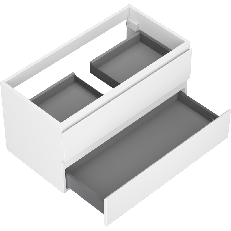 Mexen Orio gabinete de baño bajo lavabo 90 cm, 2 cajones, blanco mate - 91A10-09047-2-BFF01