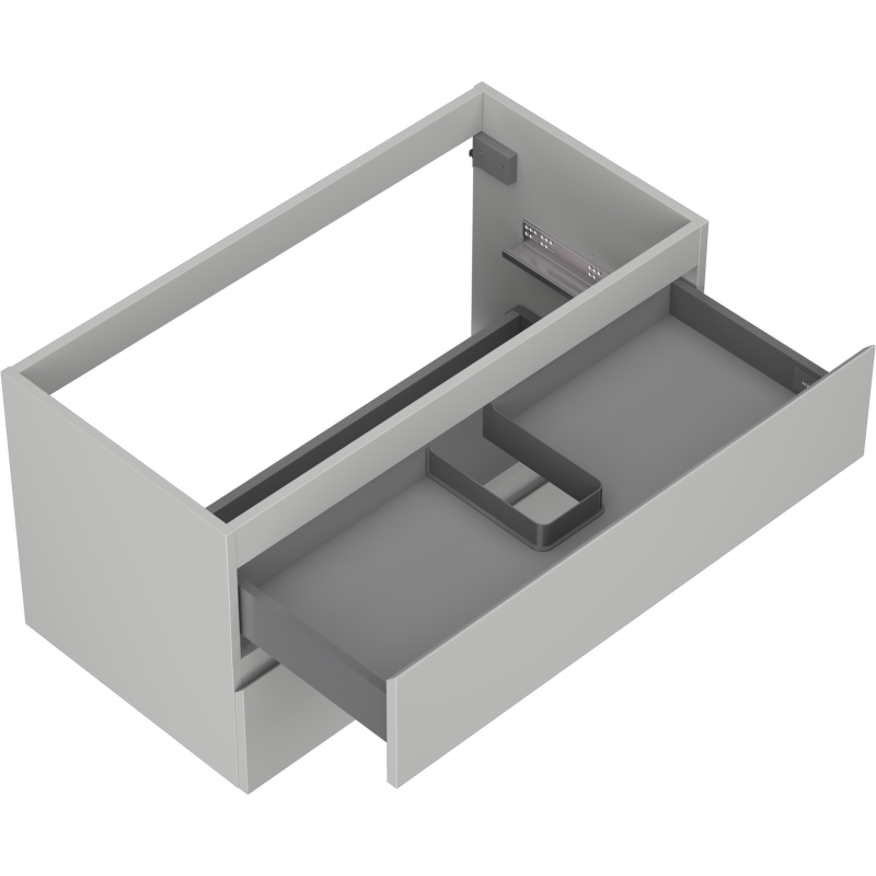 Mexen Orio Badezimmerschrank für Waschbecken 90 cm, 2 Schubladen, grau matt - 91A10-09047-2-BFF62