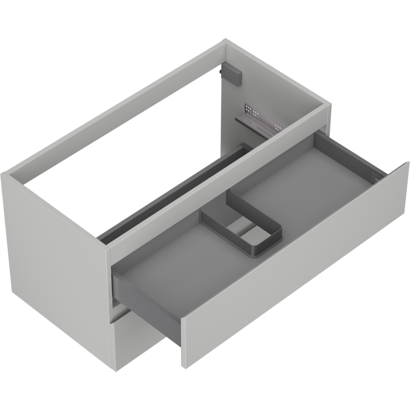 Mexen Orio bathroom cabinet under washbasin 90 cm, 2 drawers, matte grey - 91A10-09047-2-BFF62