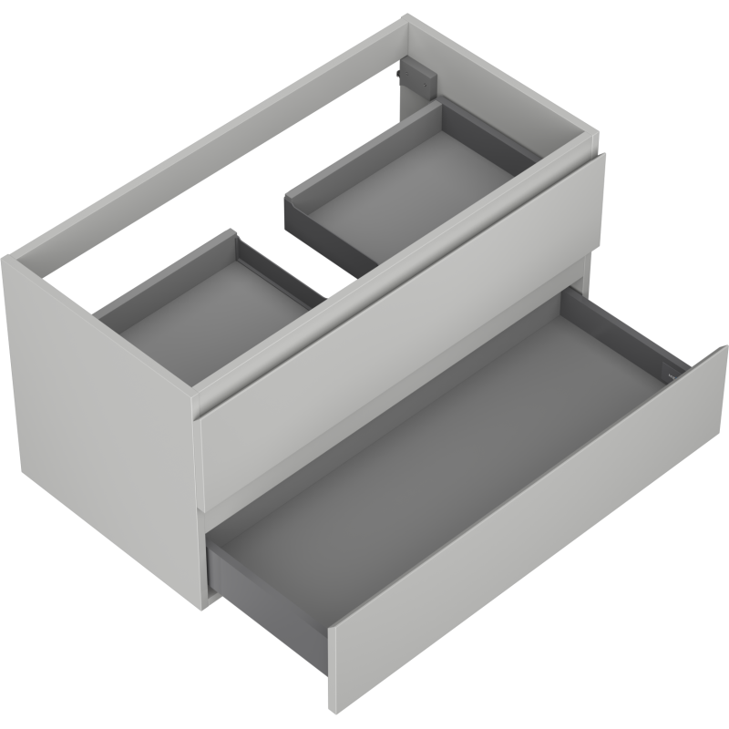 Mexen Orio bathroom cabinet under washbasin 90 cm, 2 drawers, matte grey - 91A10-09047-2-BFF62