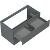 Mexen Orio gabinete de baño bajo lavabo 90 cm, 2 cajones, grafito mate - 91A10-09047-2-BFF66