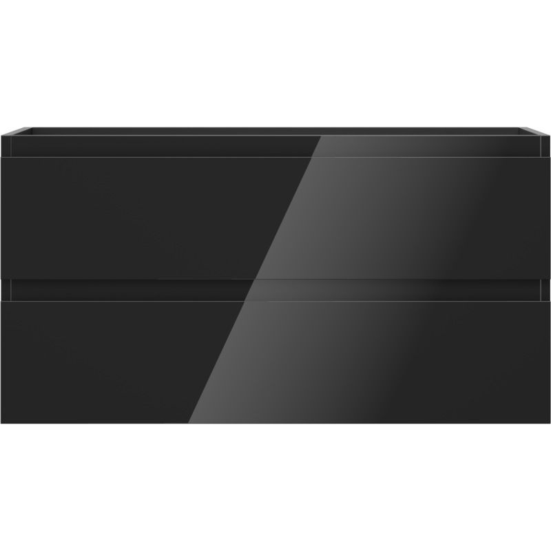 Mexen Orio badrumsskåp under tvättställ 90 cm, 2 lådor, svart glans - 91A10-09047-2-BFF70