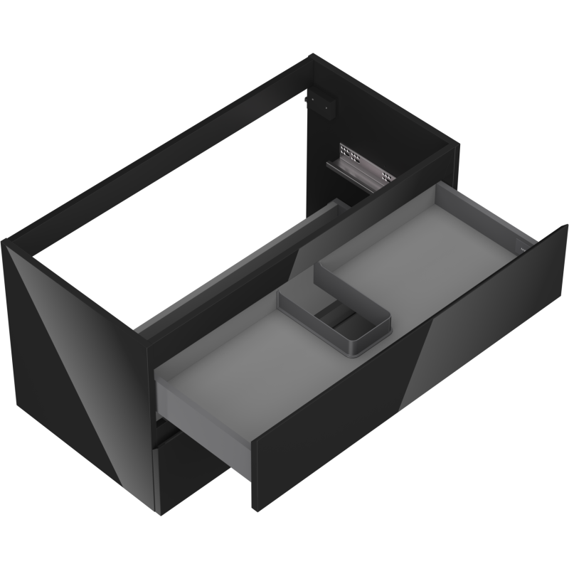 Mexen Orio mobile da bagno sottolavabo 90 cm, 2 cassetti, nero lucido - 91A10-09047-2-BFF70