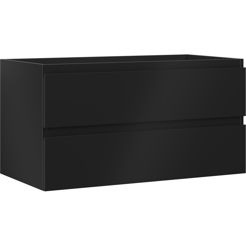 Mexen Orio kopalniška omarica za umivalnik 90 cm, 2 predala, črna mat - 91A10-09047-2-BFF71