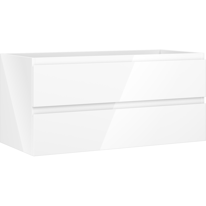 Mexen Orio gabinete de baño para lavabo de 100 cm, 2 cajones, blanco brillo - 91A10-10047-2-BFF00