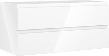 Mexen Orio badkamerkast onder de wastafel 100 cm, 2 lades, wit glans - 91A10-10047-2-BFF00