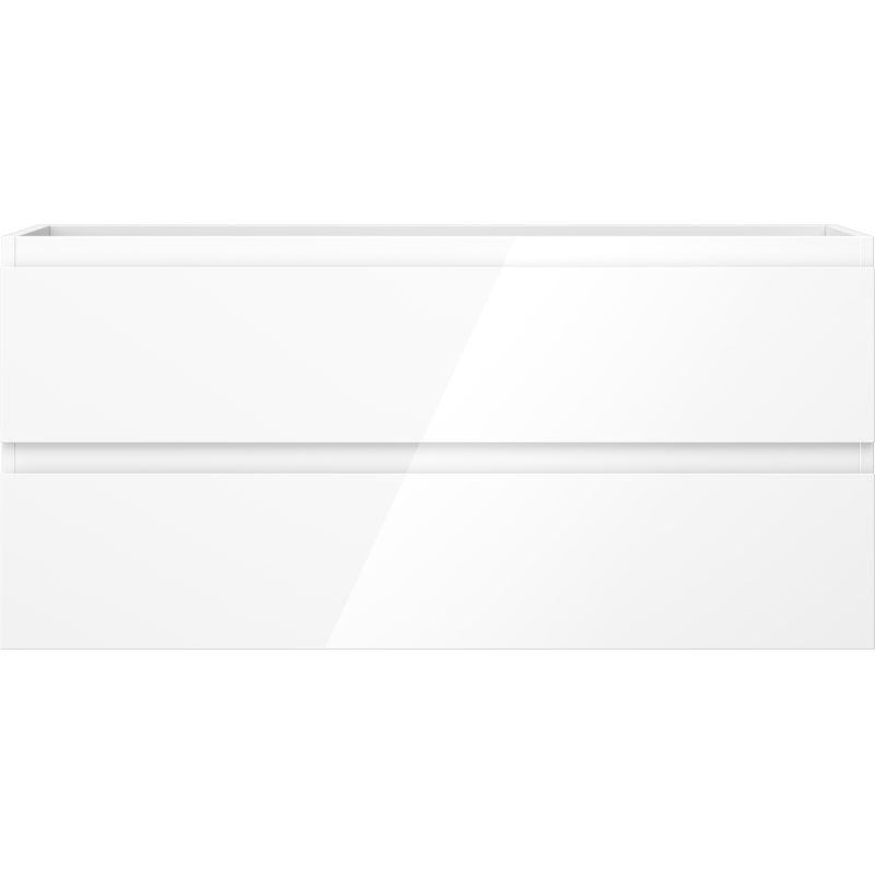 Mexen Orio 100 cm Bathroom Cabinet, 2 Drawers, White Gloss - 91A10-10047-2-BFF00