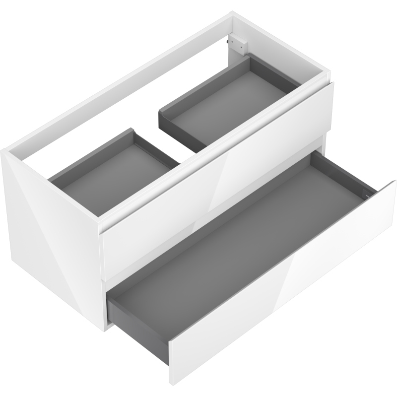 Mexen Orio gabinete de baño para lavabo de 100 cm, 2 cajones, blanco brillo - 91A10-10047-2-BFF00