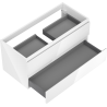 Mexen Orio 100 cm Bathroom Cabinet, 2 Drawers, White Gloss - 91A10-10047-2-BFF00