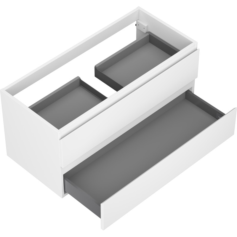 Mexen Orio vannitoakapp valamu alla 100 cm, 2 sahtlit, valge matt - 91A10-10047-2-BFF01
