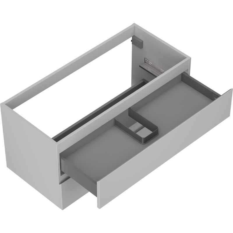 Mexen Orio armário de casa de banho sob o lavatório 100 cm, 2 gavetas, cinza mate - 91A10-10047-2-BFF62