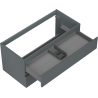 Mexen Orio Badezimmer-Unterschrank 100 cm, 2 Schubladen, Mattgraphit - 91A10-10047-2-BFF66