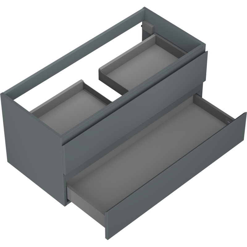 Mexen Orio bathroom cabinet under-sink 100 cm, 2 drawers, matte graphite - 91A10-10047-2-BFF66