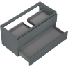 Mexen Orio mueble de baño para lavabo 100 cm, 2 cajones, grafito mate - 91A10-10047-2-BFF66