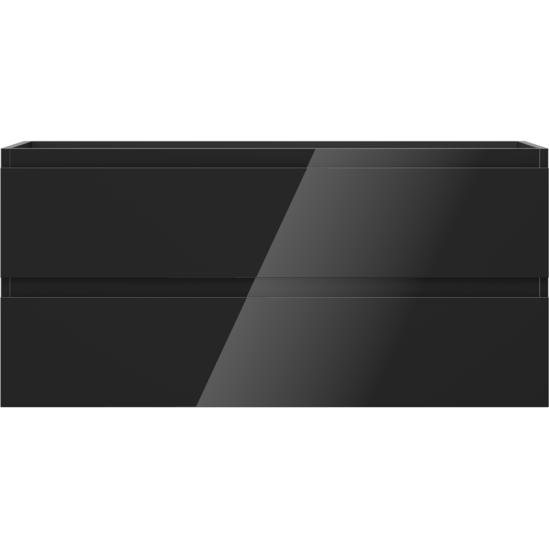 Mexen Orio bathroom cabinet under-sink 100 cm, 2 drawers, black gloss - 91A10-10047-2-BFF70