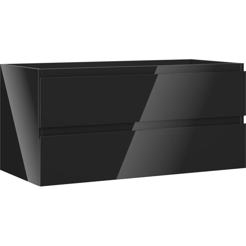 Mexen Orio mobile bagno sottolavabo 100 cm, 2 cassetti, nero lucido - 91A10-10047-2-BFF70