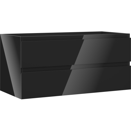 Mexen Orio bathroom cabinet under-sink 100 cm, 2 drawers, black gloss - 91A10-10047-2-BFF70