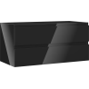 Mexen Orio bathroom cabinet under-sink 100 cm, 2 drawers, black gloss - 91A10-10047-2-BFF70