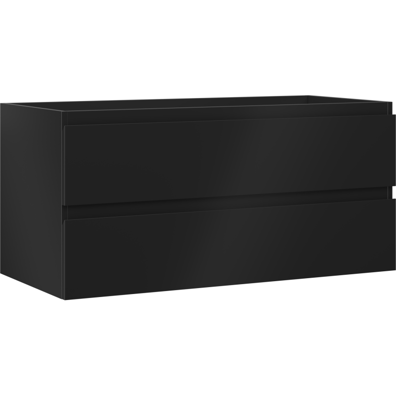 Mexen Orio Badezimmerschrank für Waschtisch 100 cm, 2 Schubladen, schwarz matt - 91A10-10047-2-BFF71