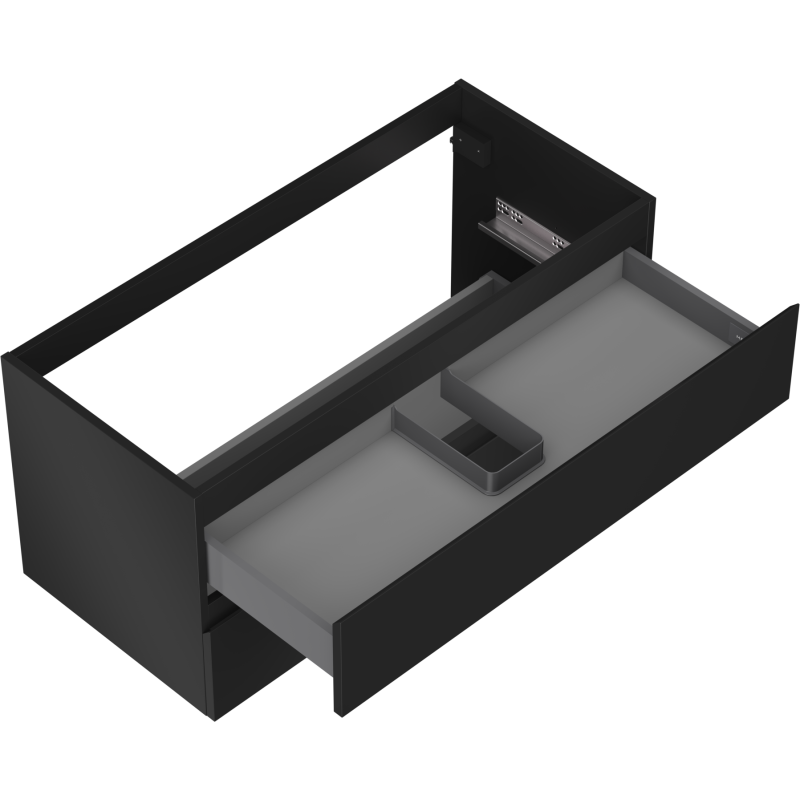 Mexen Orio mobiletto da bagno sottolavabo 100 cm, 2 cassetti, nero opaco - 91A10-10047-2-BFF71