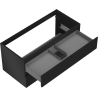 Mexen Orio meuble de salle de bain sous-lavabo 100 cm, 2 tiroirs, noir mat - 91A10-10047-2-BFF71