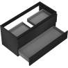 Mexen Orio gabinete de baño para lavabo de 100 cm, 2 cajones, negro mate - 91A10-10047-2-BFF71