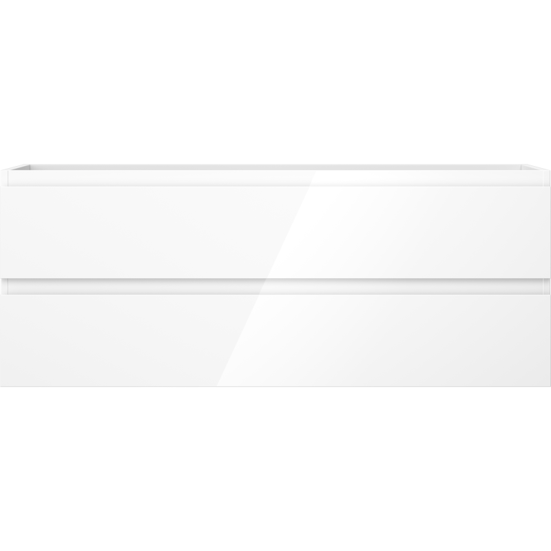 Mexen Orio kylpyhuoneen allaskaappi 120 cm, 2 laatikkoa, valkoinen kiiltävä - 91A10-12047-2-BFF00