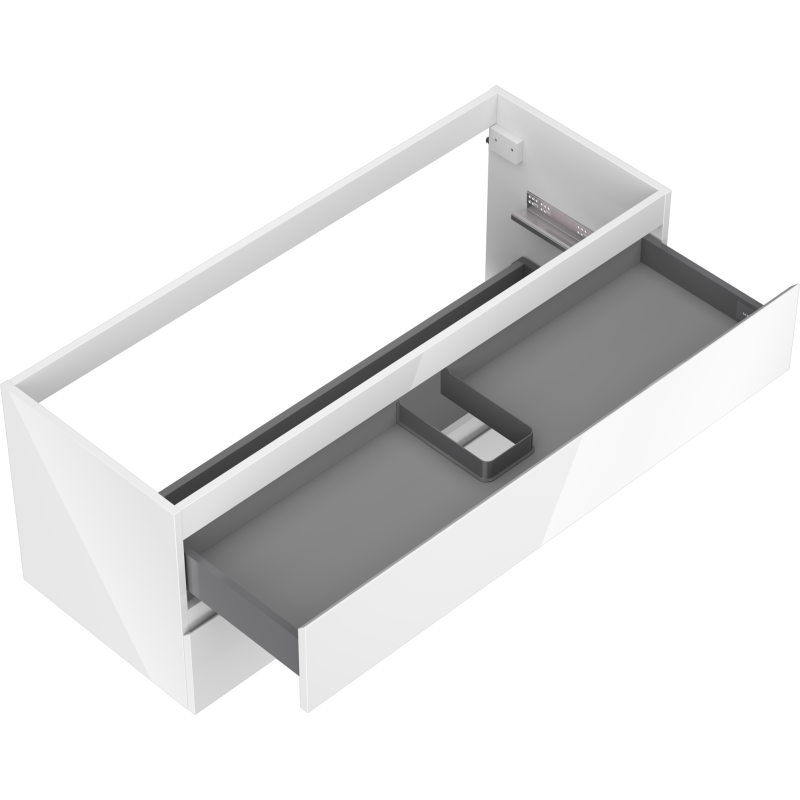 Mexen Orio 120 cm Under-Sink Bathroom Cabinet, 2 Drawers, White Gloss - 91A10-12047-2-BFF00