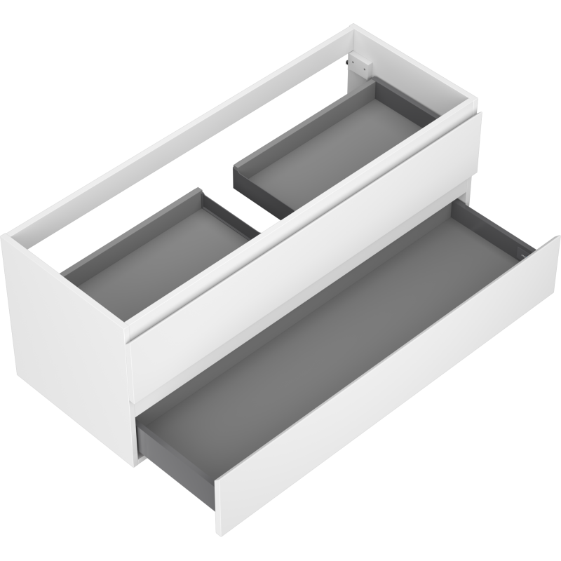 Mexen Orio armário de casa de banho 120 cm, 2 gavetas, branco mate - 91A10-12047-2-BFF01