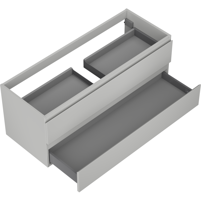 Mexen Orio bathroom cabinet under sink 120 cm, 2 drawers, grey matte - 91A10-12047-2-BFF62