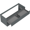 Mexen Orio Badezimmerschrank für Waschbecken 120 cm, 2 Schubladen, Graphit matt - 91A10-12047-2-BFF66