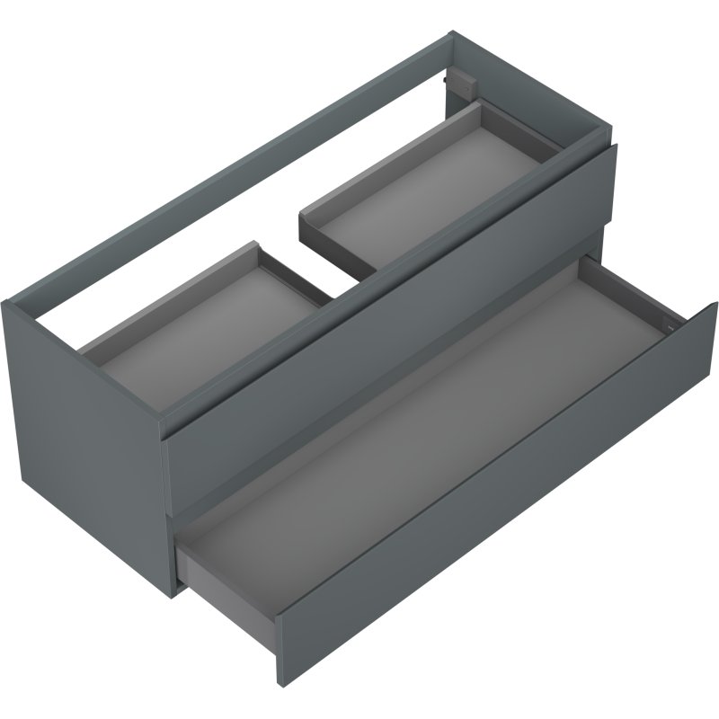 Mexen Orio Badezimmerwaschtischschrank 120 cm, 2 Schubladen, Graphit matt - 91A10-12047-2-BFF66