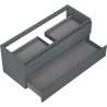 Mexen Orio Badezimmerschrank für Waschbecken 120 cm, 2 Schubladen, Graphit matt - 91A10-12047-2-BFF66