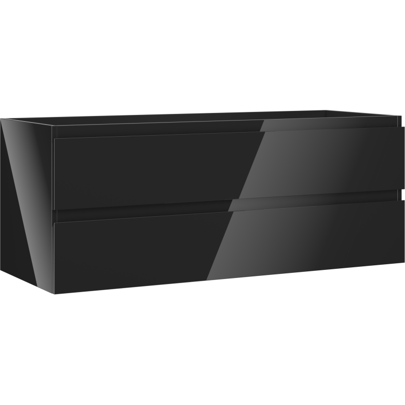 Mexen Orio mueble de baño bajo lavabo 120 cm, 2 cajones, negro brillante - 91A10-12047-2-BFF70