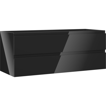 Mexen Orio bathroom cabinet for under sink, 120 cm, 2 drawers, black gloss - 91A10-12047-2-BFF70