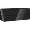 Mexen Orio bathroom cabinet for under sink, 120 cm, 2 drawers, black gloss - 91A10-12047-2-BFF70