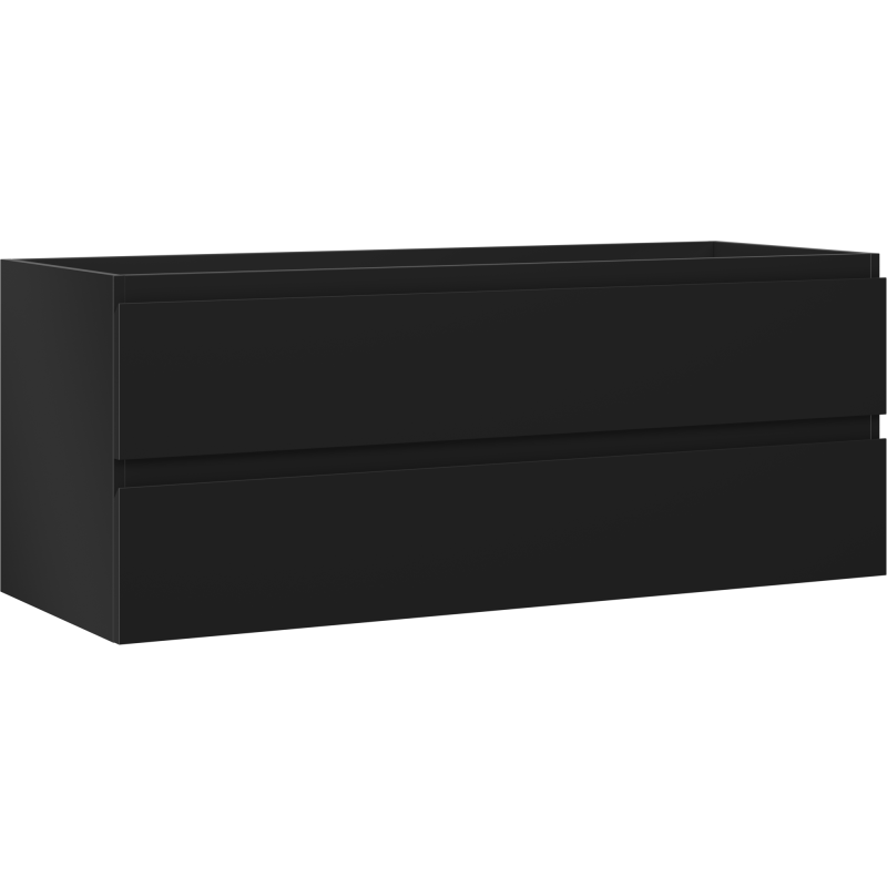 Mexen Orio bathroom cabinet for washbasin 120 cm, 2 drawers, black matt - 91A10-12047-2-BFF71