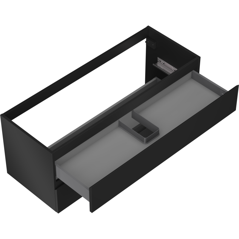 Mexen Orio meuble de salle de bains sous-vasque 120 cm, 2 tiroirs, noir mat - 91A10-12047-2-BFF71