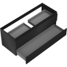 Mexen Orio Badezimmer-Unterschrank 120 cm, 2 Schubladen, Schwarz matt - 91A10-12047-2-BFF71