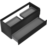 Mexen Orio meuble de salle de bains sous-vasque 120 cm, 2 tiroirs, noir mat - 91A10-12047-2-BFF71